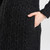 ML106 101 CHARCOAL Colour Women’s Irish Coat with Slanted Pockets Closeup View ShopAran.com