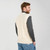 MM207 100 NATURAL WHITE Colour Men Classic Aran Knit Vest Side View ShopAran.com