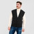 MM207 101 CHARCOAL Colour Men’s Knit Cardigan Vest In Cable Stitch ShopAran.com