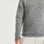 R193 455 SILVER Colour Classic Roll Neck Irish Sweater Donegal Wool Closeup View ShopAran.com