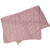 B226 402 SOFT PINK Colour Traditional Aran Knit Baby Blanket with Cable Design ShopAran.com