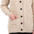 ML156 109 PARSNIP Colour Traditional Irish Cardigan Featuring Cable and Moss Stitches ShopAran.com