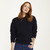 A823 1 161 NAVY BLUE Colour Women’s Traditional Aran Sweater in 100% Merino Wool ShopAran.com