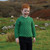 SHOP NOW A761 257 KIWI GREEN Colour Kids Aran Knit Sweater Lifestyle ON ShopAran.com