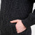 MM903 101 CHARCOAL Colour Cable Knit Irish Zip Cardigan FronPocket View ShopAran.com