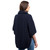 Celtic Zip Aran Poncho Jacket NAVY-BLUE
