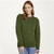 B689430 MEADOW GREEN Colour Traditional Cable Stitches Supersoft Ladies Large Aran Sweater ShopAran.com