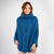 ML133 107 TEAL BLUE Colour Women’s Aran Poncho Cable Knit Cozy Fit ShopAran.com