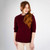 Buy ML151 108 WINE RED Colour Irish Soft Knitted Shirt Sweater Merino Wool Online On ShopAran.com