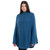 ML165 107 TEAL BLUE Colour Irish Fisherman Poncho  Cable Knit Design ShopAran.com