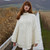 SHOP NOW ML165 100 NATURAL WHITE Colour Fisherman Funnel Neck Knit Poncho ON ShopAran.com