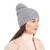 ML310 103 GREY Colour Ladies Merino Wool Pom Pom Knit Hat ShopAran.com