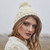 ML310 100 NATURAL WHITE Colour Women Pom Pom Irish Knit Hat ShopAran.com