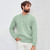 B689373 SEAFOAM GREEN Colour Fisherman Supersoft Aran Men's Sweater ShopAran.com