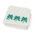 A843 283 NATURAL WHITE Colour Traditional Aran Scarf with Cable Stitches Shamrock Detail ShopAran.com
