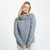 Shop Now B692385 MISTY BLUE Colour Supersoft Knit Irish Aran Sweater With Large Cable Knit on ShopAran.com