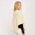 B403 162 NATURAL WHITE Colour Irish Aran Knit Poncho with Cable Patterns ShopAran.com