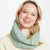 B859 373 SEAFOAM GREEN Colour Aran Cable Knit Snood Scarf ShopAran.com