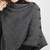 B814 416 CHARCOAL Colour Herringbone Wool Irish Poncho Closeup View Design ShopAran.com