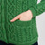 ML109  105  GREEN Colour Irish Cadigan for Ladie Aran Stitches Studio Front Pocket View ShopAran.com