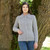ML109 103 GREY Colour Aran Button up Cardigan ShopAran.com