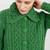 ML109  105  GREEN Colour Irish Button Cardigan for Women – Merino Wool with Flap Collar ShopAran.com