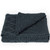 A510 070 CHARCOAL Colour Patchwork Knitted Aran Throw Folded View ShopAran.com