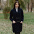 ML131 104 NAVY BLUE Colour Ladies Double Breasted Shawl Collar Aran Coat ShopAran.com