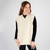 ML153 100 NATURAL WHITE Colour Irish Women Classic Aran Knit Gilet ShopAran.com
