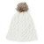 B648 367 NATURAL WHITE Colour Pom Pom Irish Knit Hat for Women in Merino Wool ShopAran.com