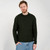 MM208 102 ARMY GREEN Colour Merino Wool Aran Knitted Fisherman Sweater ShopAran.com