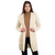 ML116  100 NATURAL WHITE Colour Ladies Hooded Irish Cardigan ShopAran.com