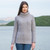 ML117 103 GREY Colour Irish Aran Cable Stitch Sweater Merino Wool ShopAran.com