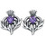Amethyst Thistle Stud Earrings Shop On Scottishwebstore.com