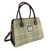 Women's Harris Tweed Handbag in Tartan  Beige Stewart Scottishwebstore.com