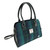 Women's Harris Tweed Handbag in Tartan  Blue with Turquoise Overcheck Scottishwebstore.com