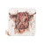 Shop Now MH-CS05 Watercolor Print Highland Cow Coasters – Set of 4 On Scottishwebstore.com