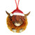 GA-AP1616 Round Highland Cow Christmas Tree Ornament Scottishwebstore.com