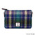 MCS-CB3014-MCS2204-GREEN PURPLE PLAID Colour Handwoven Harris Tweed Clutch Detachable Strap Scottishwebstore.com