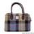 MCS-CB2301-TRT021-BLUE BROWN CHECK Colour Handcrafted Harris Tweed Handbag Scottishwebstore.com