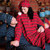 Shop Warm 100% Cotton Night Robe In Red Online On Scottishwebstore.com