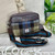 MCS-CB2401-TRT021-BLUE BROWN CHECK Colour Harris Tweed Camera Crossbody Bag Scottishwebstore.com
