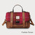 Handwoven Harris Tweed Medium Satchel  Fuchsia Tartan Scottishwebstore.com