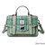 Handwoven Harris Tweed Medium Satchel  Mint Check Scottishwebstore.com