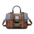 Handcrafted Harris Tweed Mini Satchel  Chestnut and Blue Tartan ScottishWebstore.com