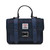 Handcrafted Harris Tweed Mini Satchel  Navy OverCheck ScottishWebstore.com