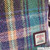 MCS-CB5001-MCS2204-GREEN PURPLE PLAID Colour Ladies Handwoven Harris Tweed Rucksack CloseuP View Tweed  Scottishwebstore.com