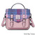 Harris Tweed Mini Calton Satchel Pink Blue Tartan ScottishWebstore.com