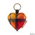 MCS-CB1802-TRT056-SAFFRON Colour Scottish Heart Harris Tweed Keyring Scottishwebstore.com