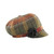 Crafted 100% Wool Women Hat In Green Orange Colour Studio Light On Scottishwebstore.com